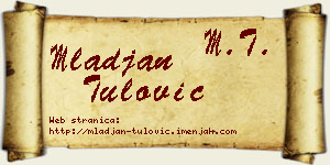 Mlađan Tulović vizit kartica